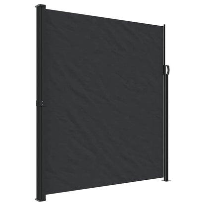 vidaXL Retractable Side Awning Black 220x500 cm