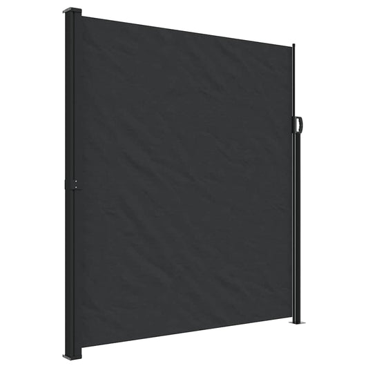 vidaXL Retractable Side Awning Black 220x500 cm
