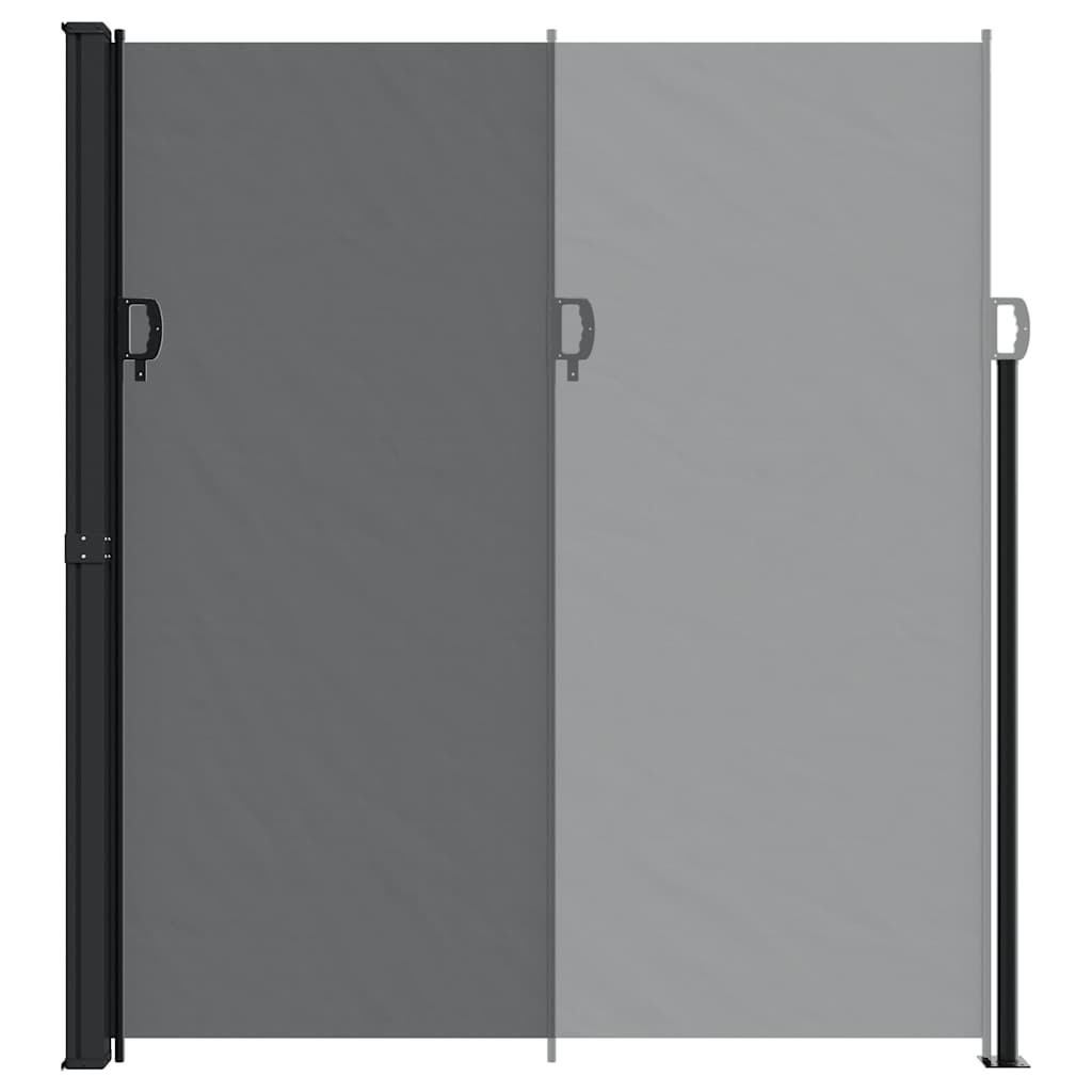 vidaXL Retractable Side Awning Black 220x500 cm