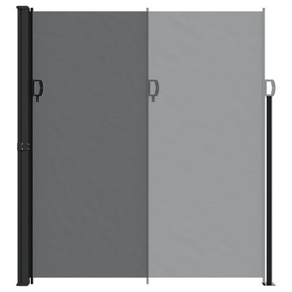 vidaXL Retractable Side Awning Black 220x500 cm
