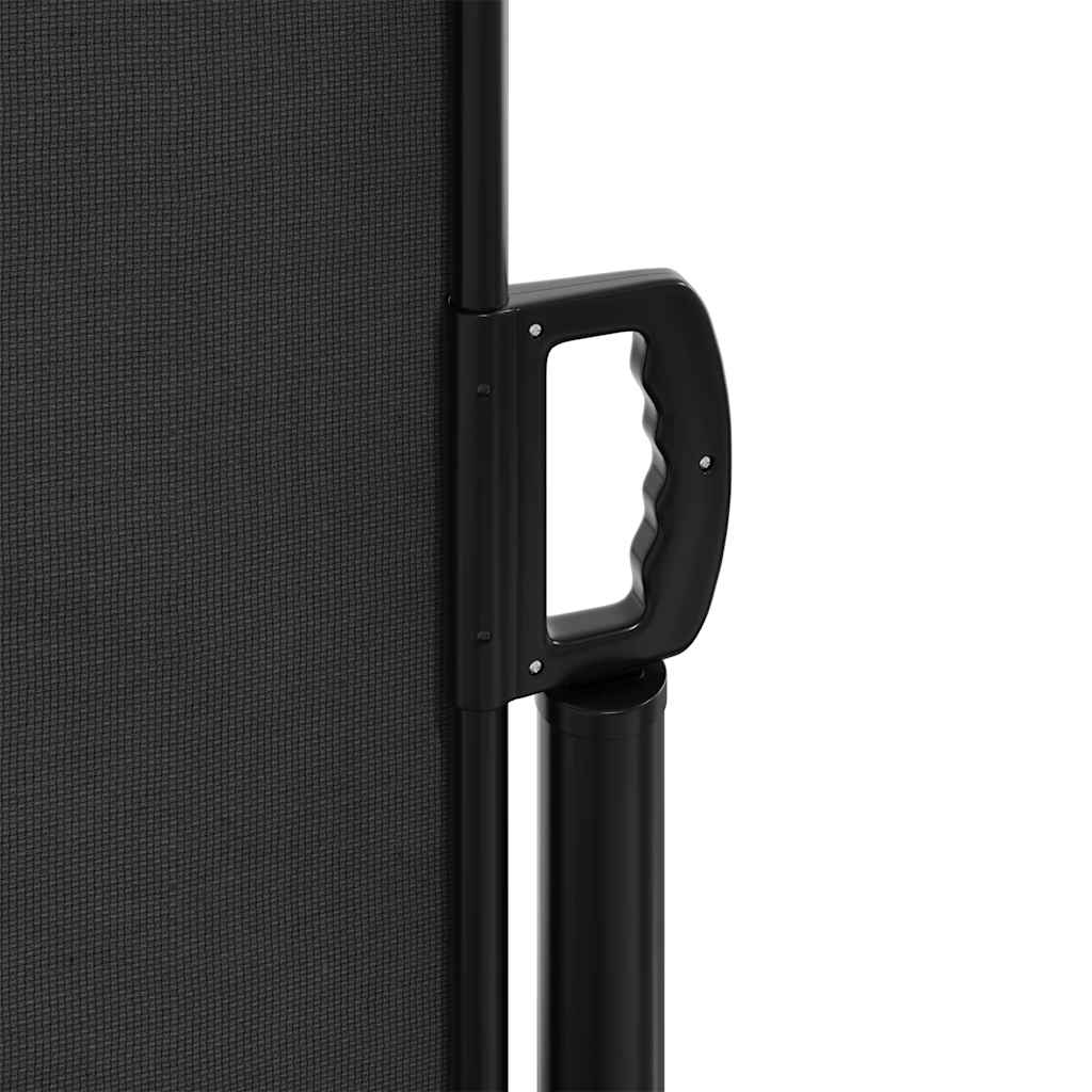 vidaXL Retractable Side Awning Black 220x500 cm