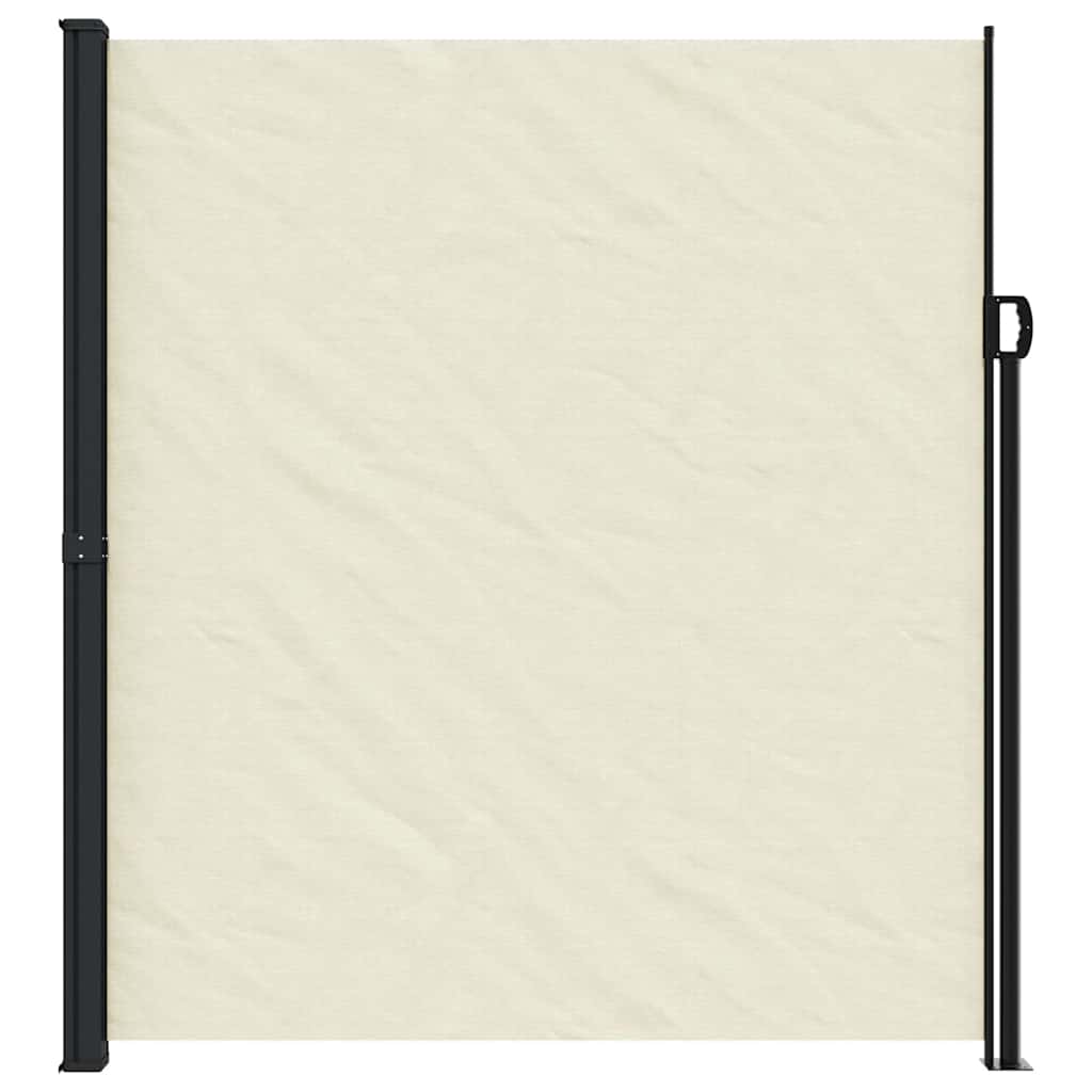 vidaXL Retractable Side Awning Cream 220x500 cm