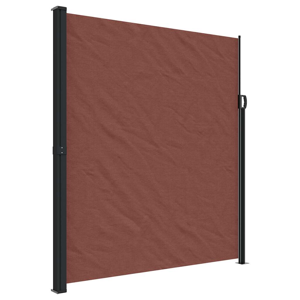 vidaXL Retractable Side Awning Brown 220x500 cm