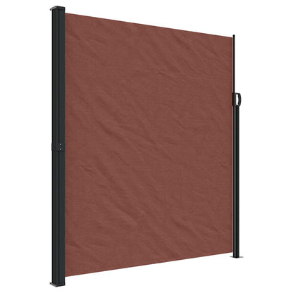 vidaXL Retractable Side Awning Brown 220x500 cm