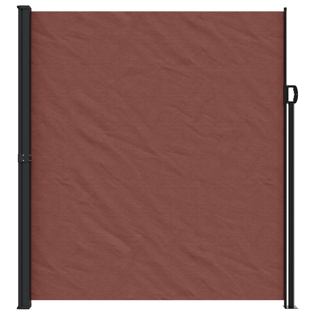 vidaXL Retractable Side Awning Brown 220x500 cm