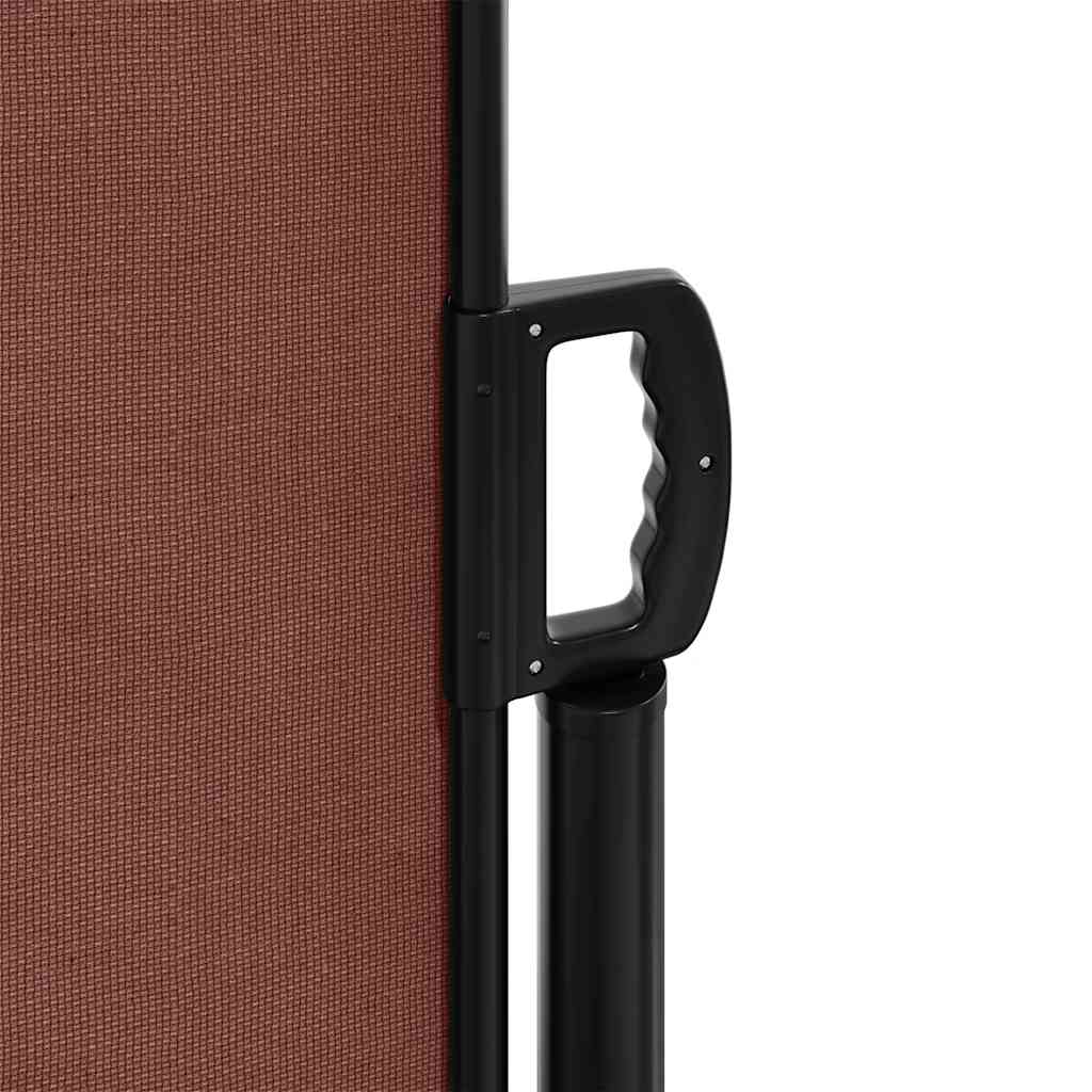 vidaXL Retractable Side Awning Brown 220x500 cm