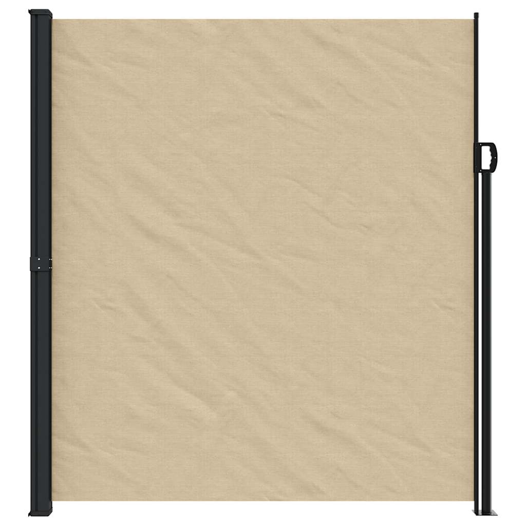vidaXL Retractable Side Awning Beige 220x500 cm