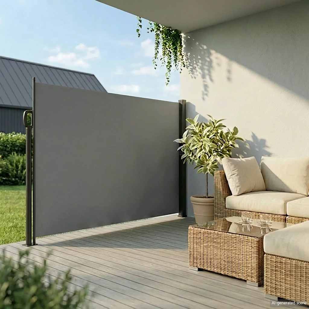 vidaXL Retractable Side Awning Anthracite 220x500 cm