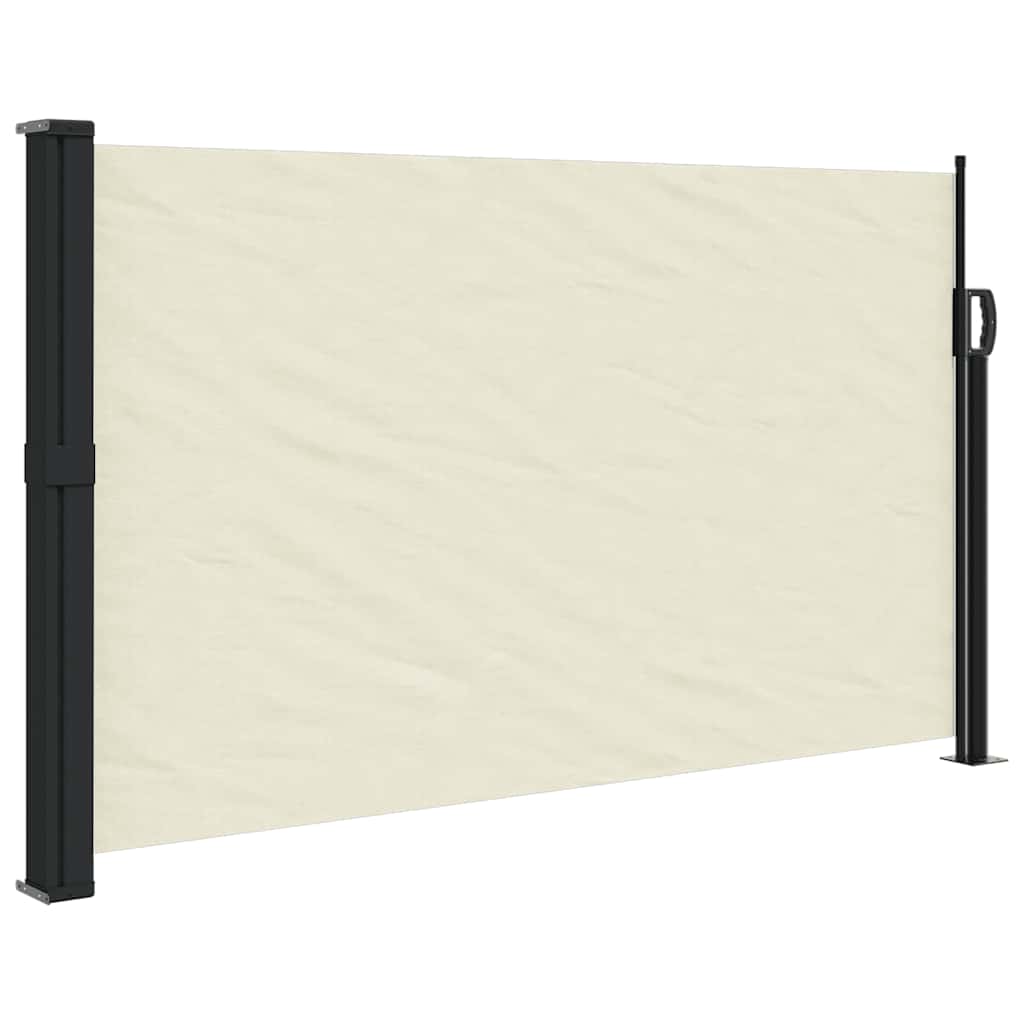 vidaXL Retractable Side Awning Cream 120x600 cm