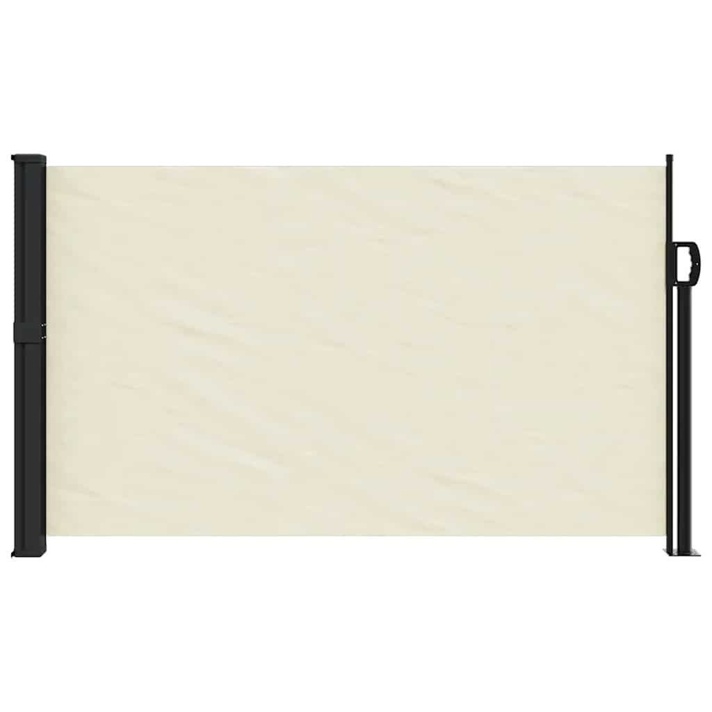vidaXL Retractable Side Awning Cream 120x600 cm
