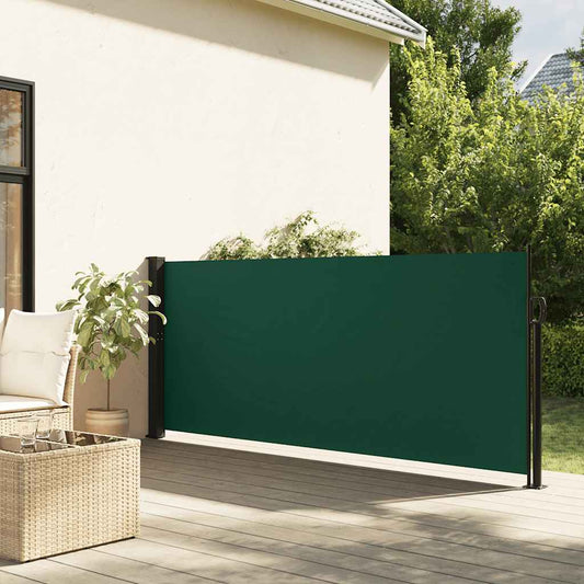 vidaXL Retractable Side Awning Dark Green 120x600 cm