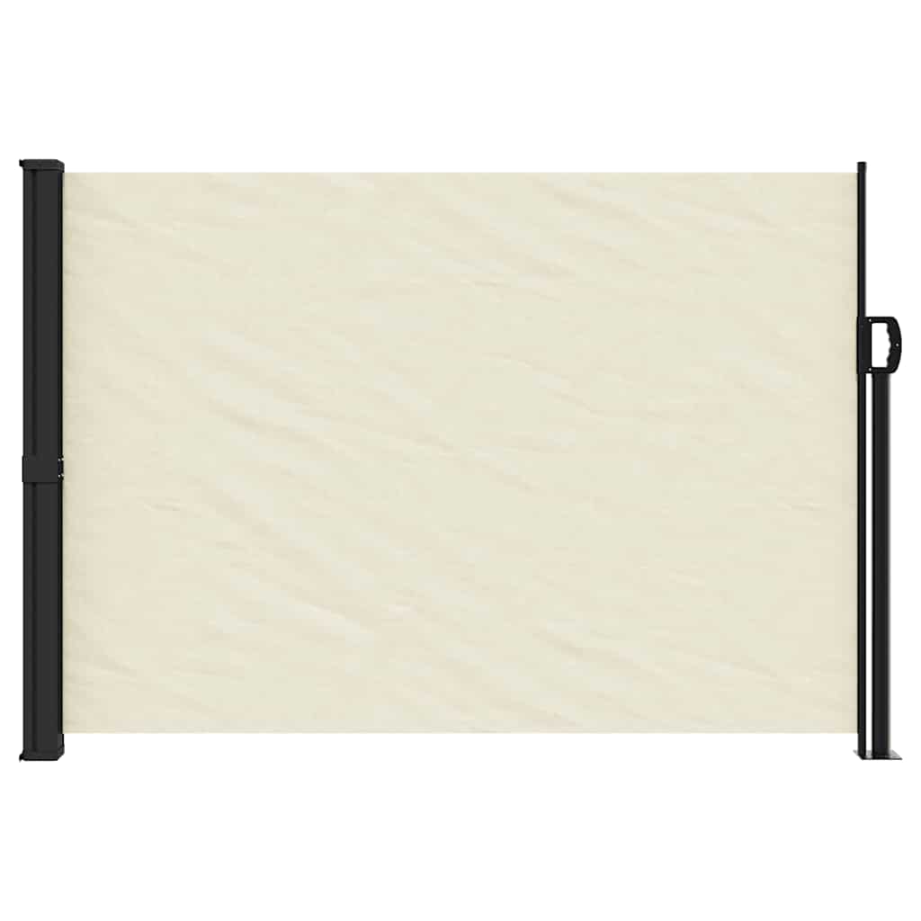 vidaXL Retractable Side Awning Cream140x600 cm