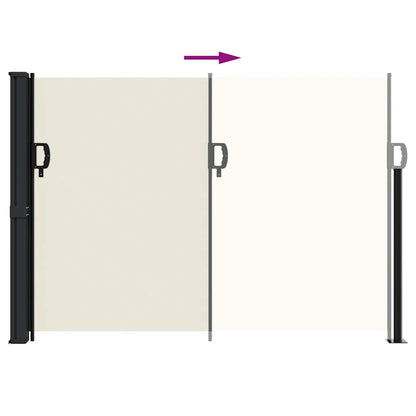 vidaXL Retractable Side Awning Cream140x600 cm