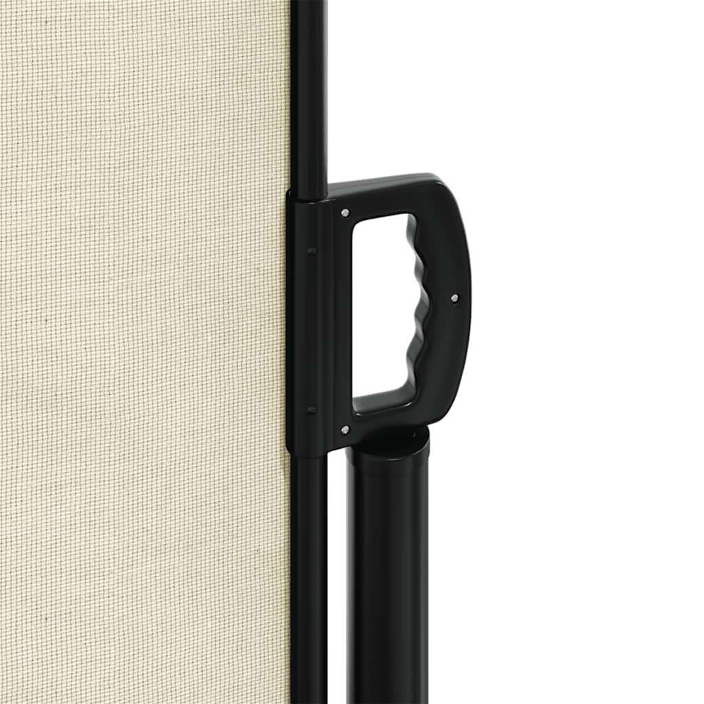 vidaXL Retractable Side Awning Cream140x600 cm
