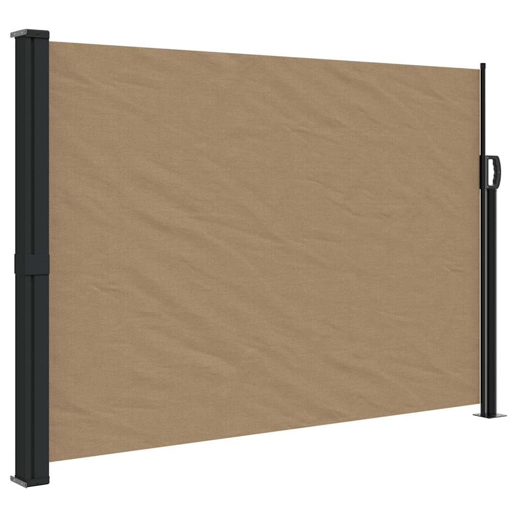 vidaXL Retractable Side Awning Taupe 140x600 cm