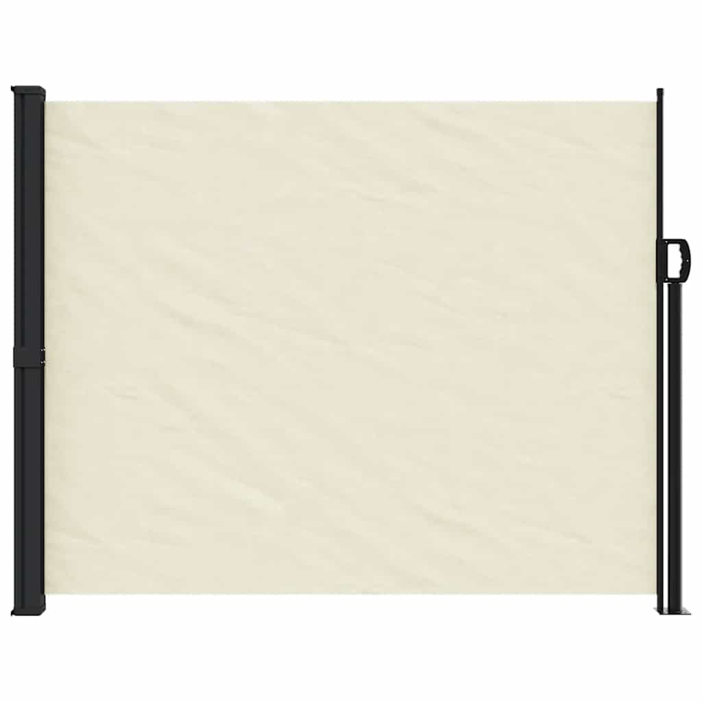 vidaXL Retractable Side Awning Cream 160x600 cm