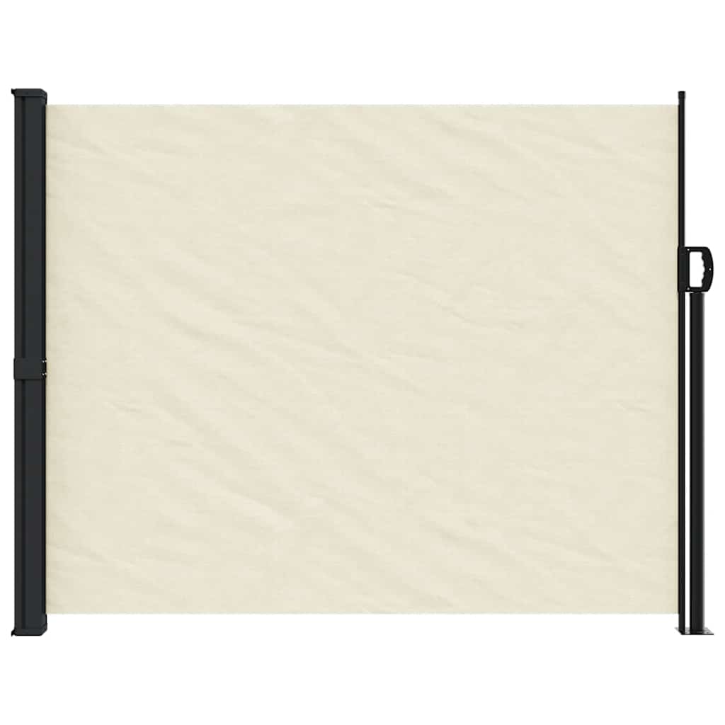 vidaXL Retractable Side Awning Cream 160x600 cm