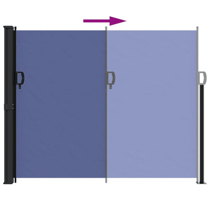 vidaXL Retractable Side Awning Blue 160x600 cm