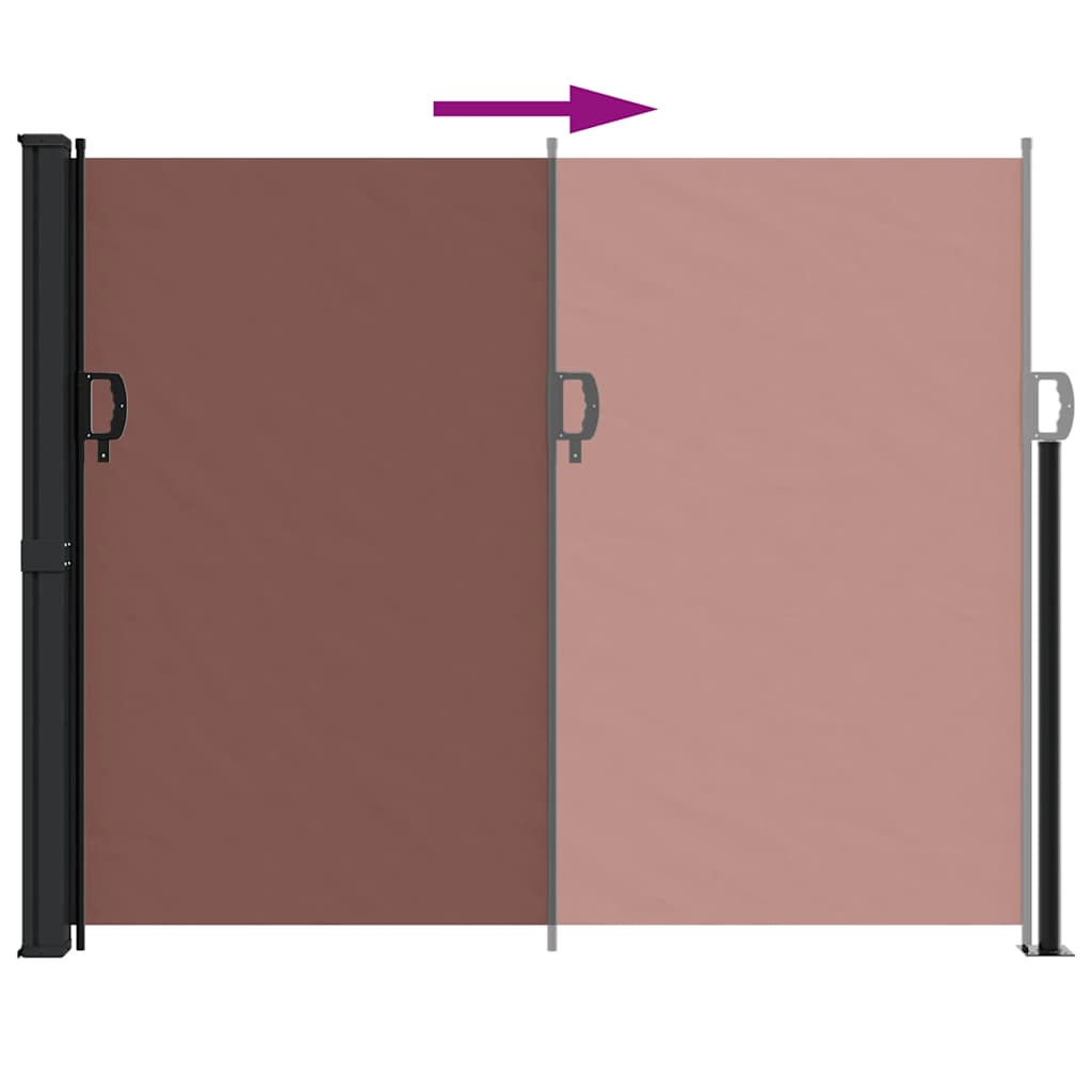 vidaXL Retractable Side Awning Brown 160x600 cm