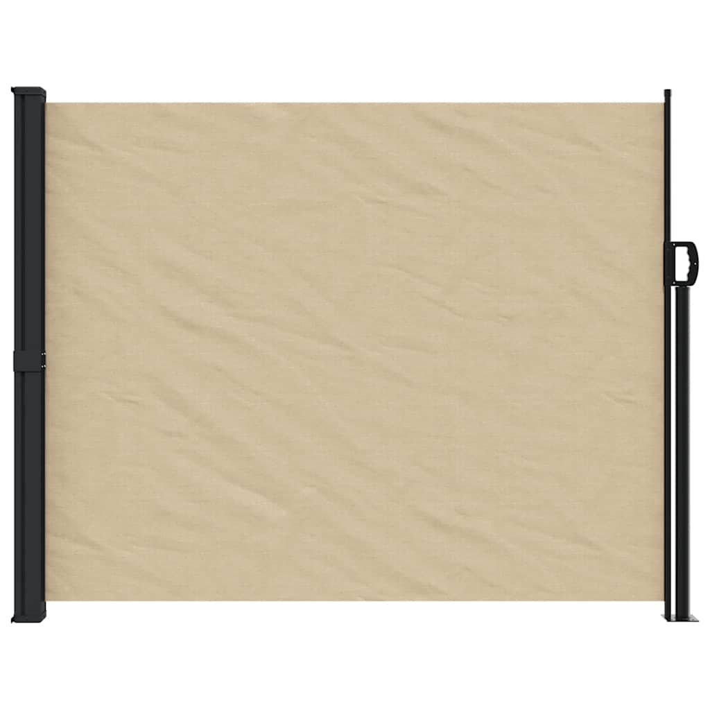 vidaXL Retractable Side Awning Beige 160x600 cm