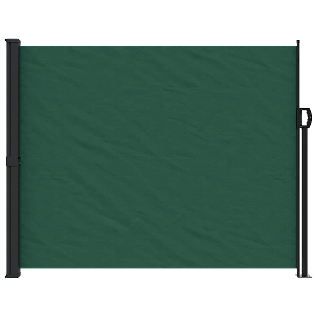 vidaXL Retractable Side Awning Dark Green 160x600 cm