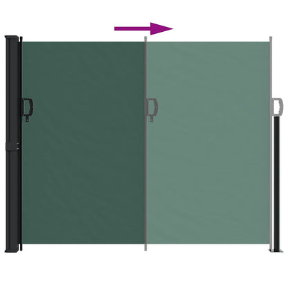 vidaXL Retractable Side Awning Dark Green 160x600 cm