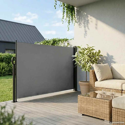 vidaXL Retractable Side Awning Anthracite 160x600 cm
