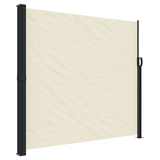 vidaXL Retractable Side Awning Cream180x600 cm