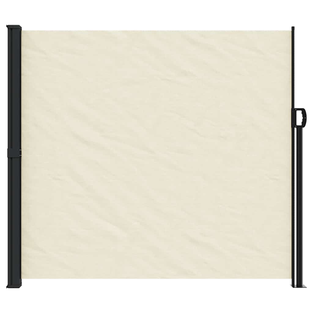 vidaXL Retractable Side Awning Cream180x600 cm