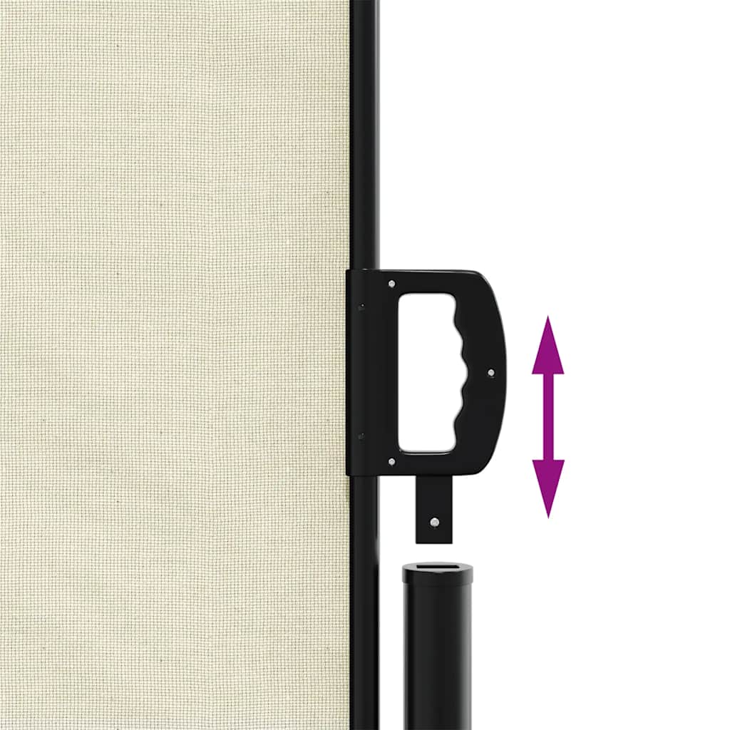 vidaXL Retractable Side Awning Cream180x600 cm