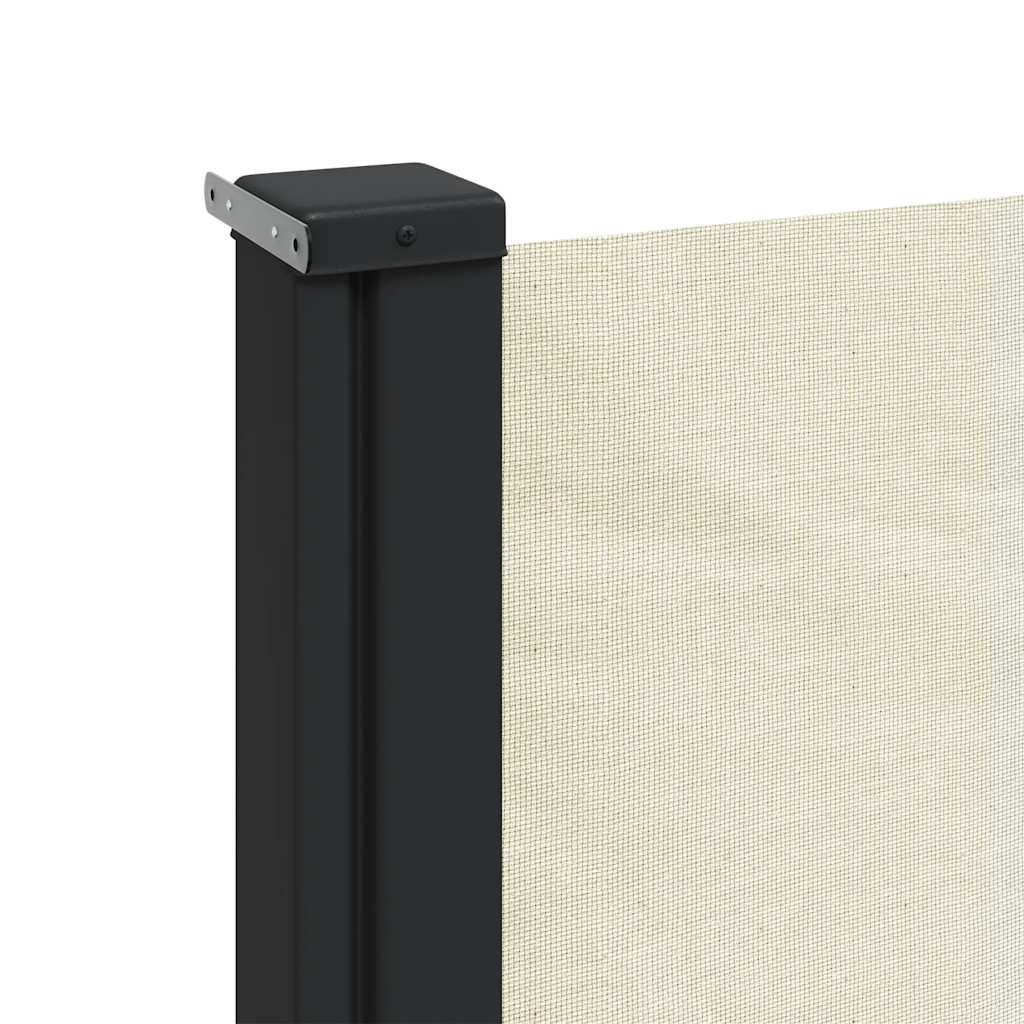 vidaXL Retractable Side Awning Cream180x600 cm