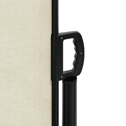 vidaXL Retractable Side Awning Cream180x600 cm