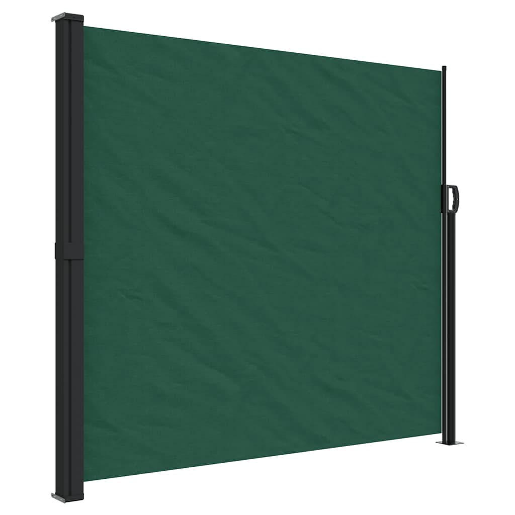 vidaXL Retractable Side Awning Dark Green 180x600 cm