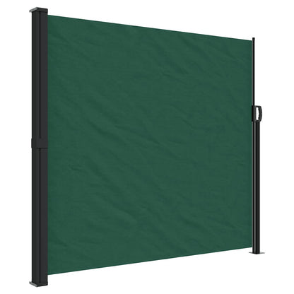 vidaXL Retractable Side Awning Dark Green 180x600 cm