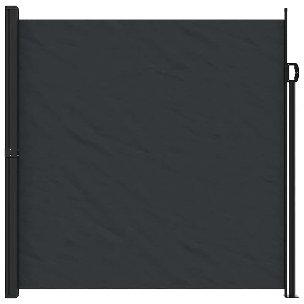 vidaXL Retractable Side Awning Black 200x600 cm