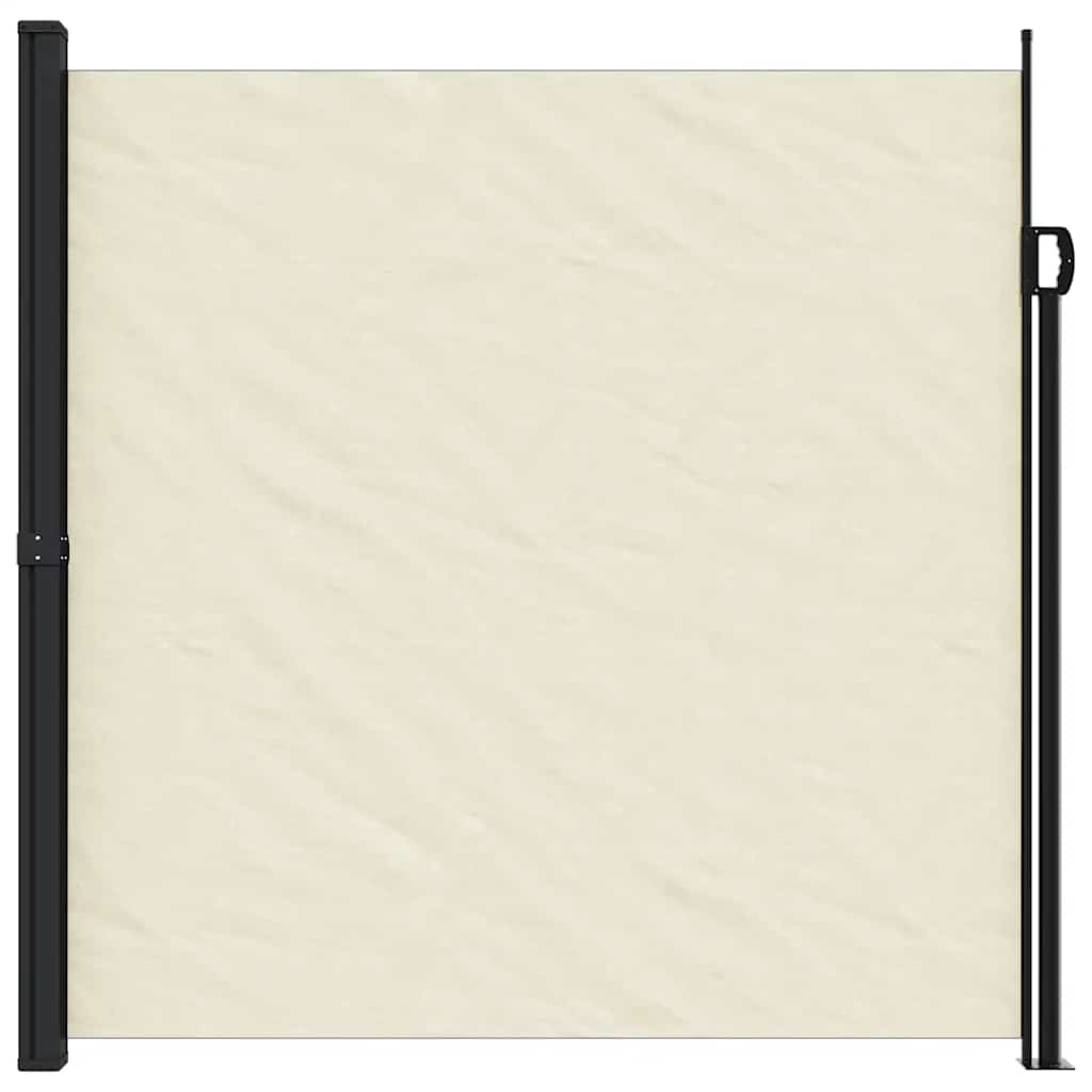 vidaXL Retractable Side Awning Cream 200x600 cm