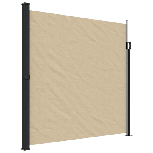 vidaXL Retractable Side Awning Beige 200x600 cm