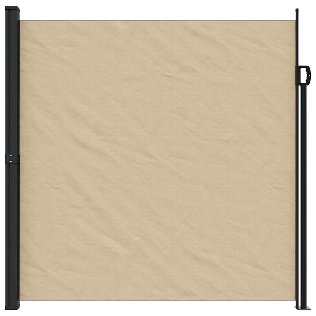 vidaXL Retractable Side Awning Beige 200x600 cm