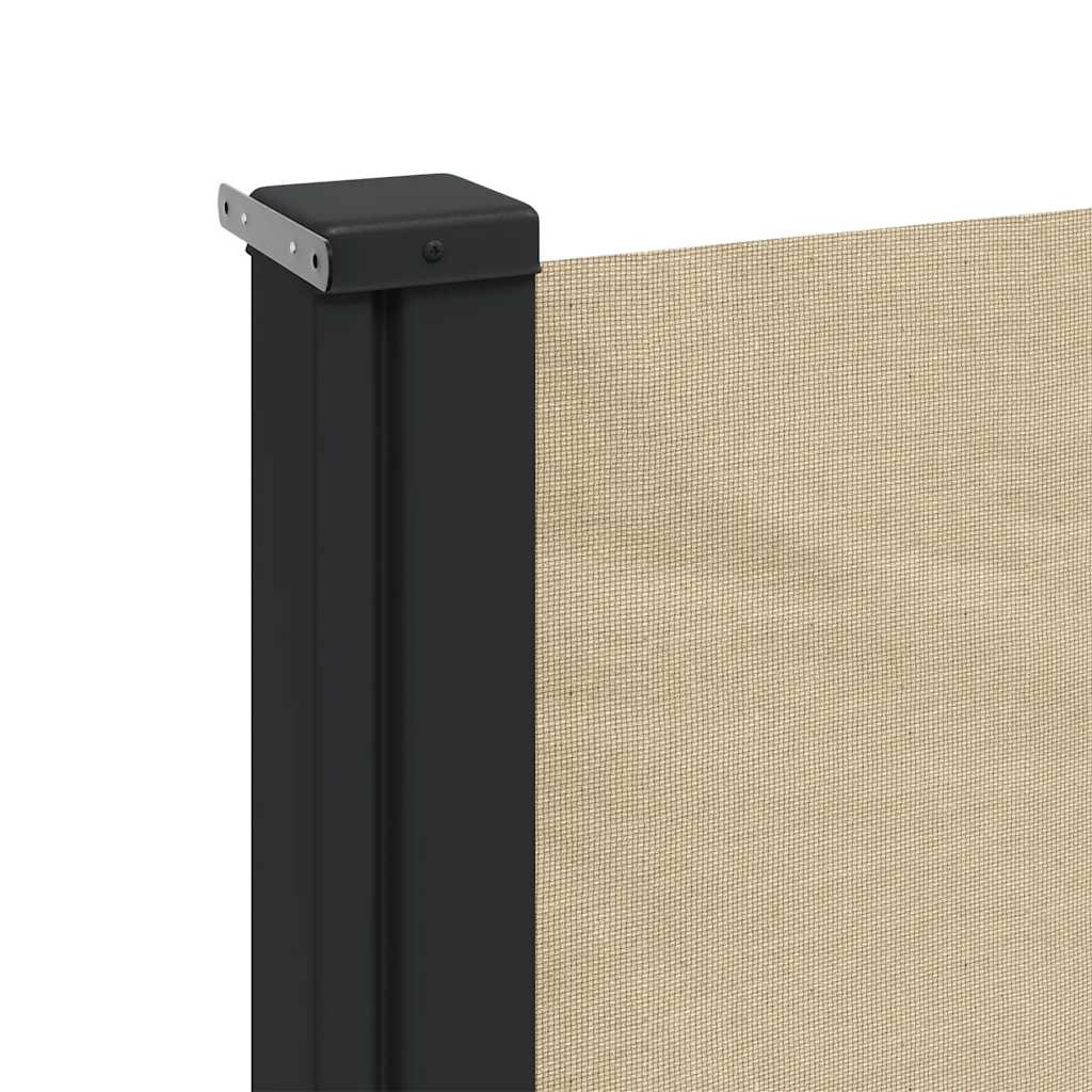 vidaXL Retractable Side Awning Beige 200x600 cm