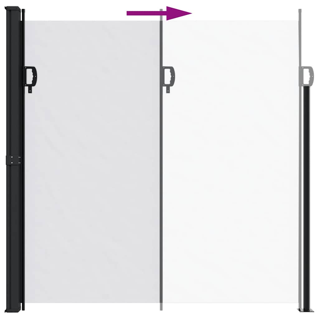 vidaXL Retractable Side Awning White 200x600 cm