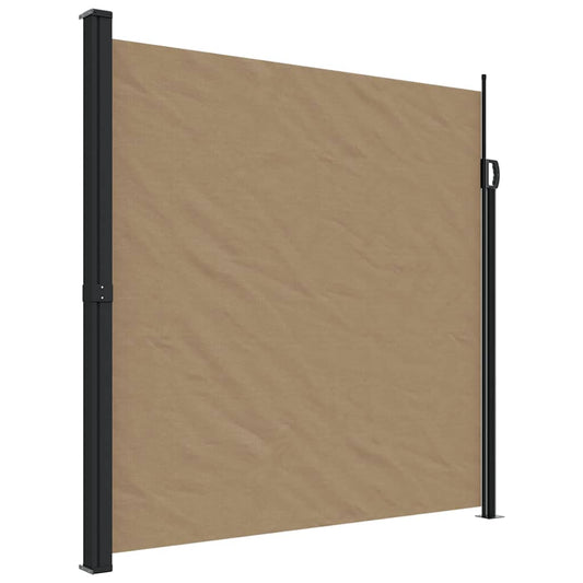 vidaXL Retractable Side Awning Taupe 200x600 cm