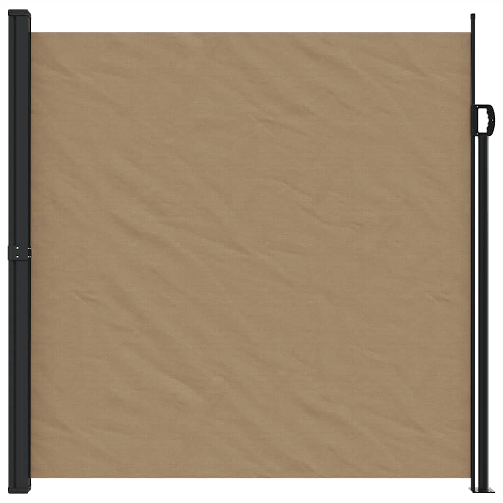 vidaXL Retractable Side Awning Taupe 200x600 cm