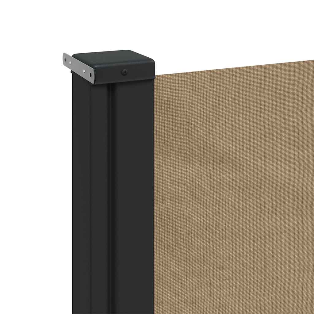 vidaXL Retractable Side Awning Taupe 200x600 cm