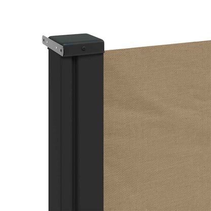 vidaXL Retractable Side Awning Taupe 200x600 cm