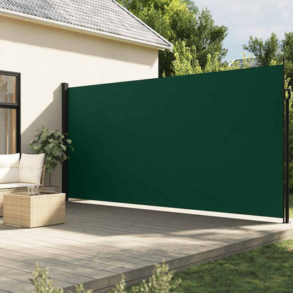 vidaXL Retractable Side Awning Dark Green 200x600 cm