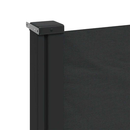 vidaXL Retractable Side Awning Black 220x600 cm