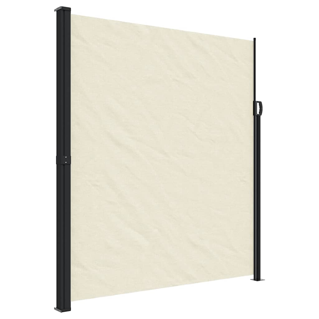 vidaXL Retractable Side Awning Cream 220x600 cm