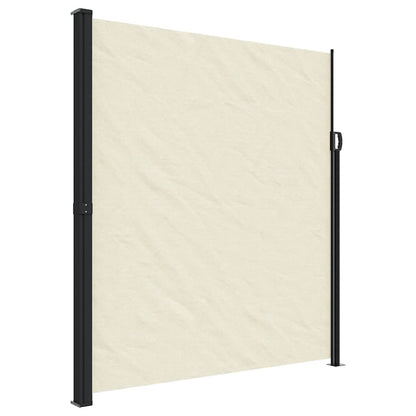 vidaXL Retractable Side Awning Cream 220x600 cm