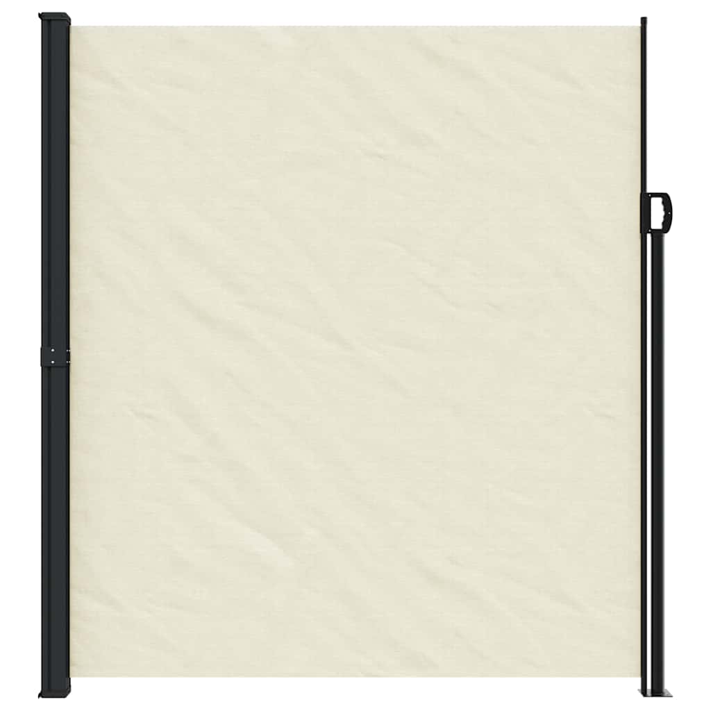 vidaXL Retractable Side Awning Cream 220x600 cm