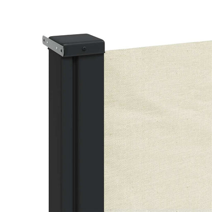 vidaXL Retractable Side Awning Cream 220x600 cm